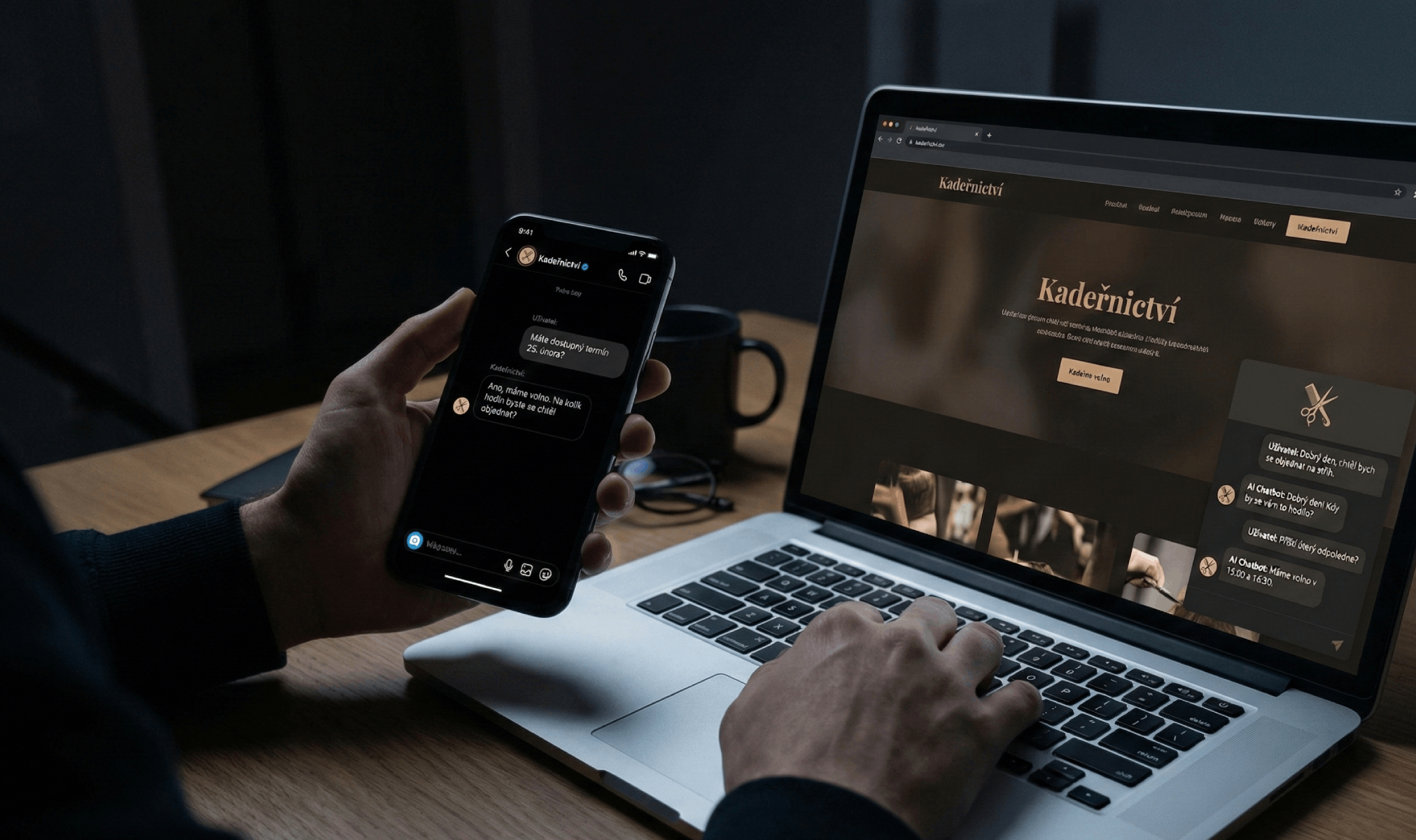 AI chatbot, který odpoví na každou otázku a dokáže zarezerovat do kalendáře. Ideální pro Web i instagram